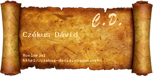 Czékus Dávid névjegykártya